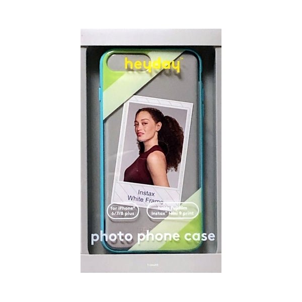 HeyDay iPhone Clear Hard Shell Case - Photo Frame/Turquoise (For iPhone 6 Plus, 7 Plus, 8 Plus) - DollarFanatic.com