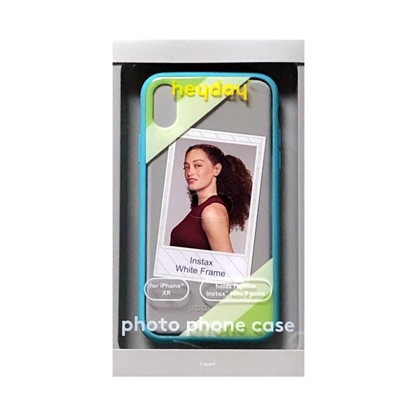 HeyDay iPhone Clear Hard Shell Case - Photo Frame/Turquoise (For iPhone XR) - DollarFanatic.com