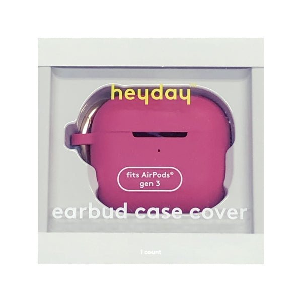 HeyDay Silicone Earbud Case Cover - Magenta Pink (for AirPods Gen 3) Wireless Charging Compatible - DollarFanatic.com