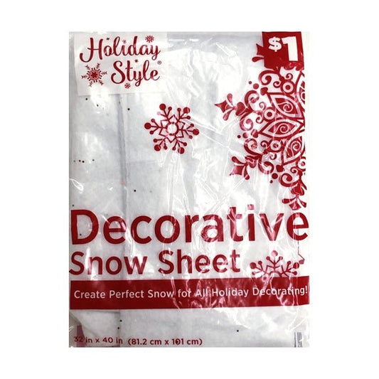 Holiday Style Artificial Decorative Snow Blanket Sheet (32" x 40") - DollarFanatic.com