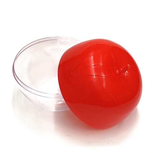 Horizon Apple-Shaped Plastic Storage Container - Red/Clear (4.5" x 4.75") - DollarFanatic.com