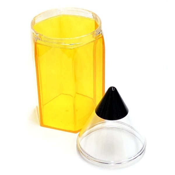 Horizon Pencil-Shaped Transparent Plastic Storage Container (7.5" x 3") Great for Party Favor/Gift Box - DollarFanatic.com