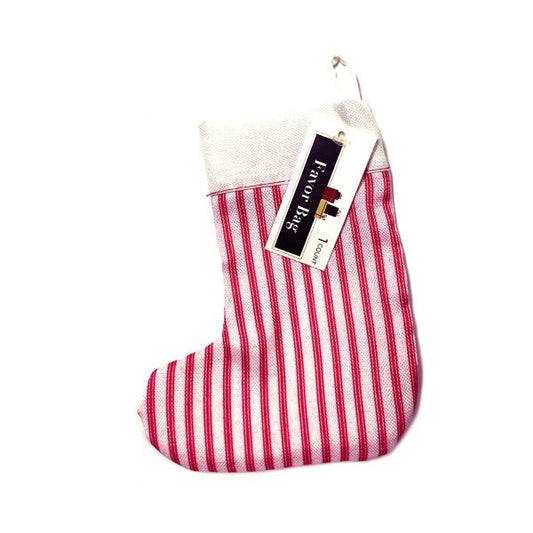 Horizon Striped Stocking Party Favor/Treat Bag - Red/White (1 Count) - DollarFanatic.com