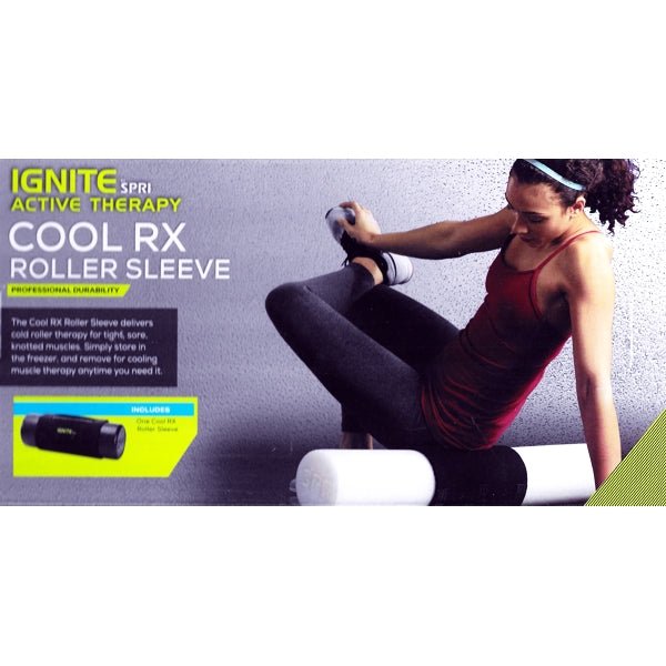 Ignite Active Therapy Cool RX Roller Sleeve for Foam Rollers - Black (12" x 18") Fits Most Foam Rollers - DollarFanatic.com