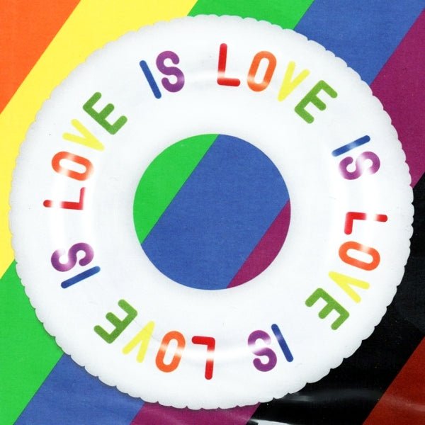 Inflatable 33" Ring Pool Float - Love Is (For Ages 9+) Inflates to approx. 33" x 9" - DollarFanatic.com