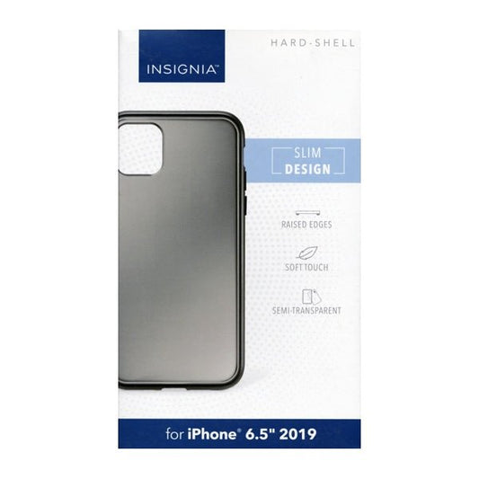 Insignia iPhone 11 Pro Max Hard-Shell Protective Phone Case - 6.5" 2019 (Semi-Transparent/Smoke) Slim Design - $5 Outlet