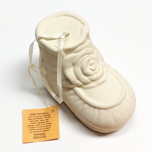 Ivory Baby Shoe - Aromatherapy Terracotta Collectible Essential Oil Diffuser - DollarFanatic.com