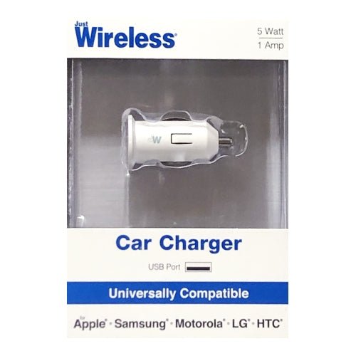 Just Wireless Universal USB Car Charging Port (White) - $5 Outlet
