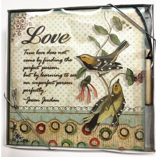 Keypoint True Love Handcrafted Decorative Wood Plaque - Gift Boxed (8" x 8") - DollarFanatic.com