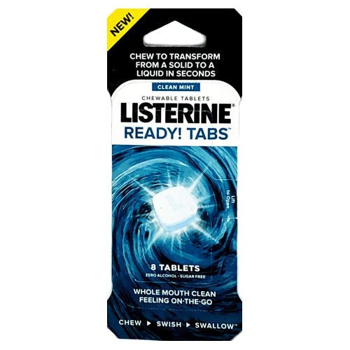Listerine Ready Tabs Chewable Tablets - Clean Mint (8 Pack) - DollarFanatic.com