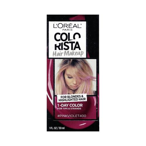 L'Oreal Colorista Hair Makeup 1-Day Hair Color Kit (PinkViolet400) For Blondes & Highlighted Hair - $5 Outlet