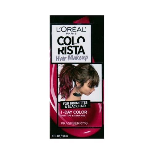 L'Oreal Colorista Hair Makeup Temporary 1-Day Hair Color Kit (Raspberry10) For Tips & Strands - $5 Outlet