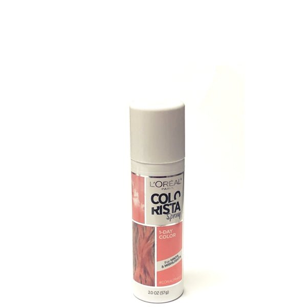 L'Oreal Colorista Hair Spray 1-Day Hair Color (CoralPink50) For Hints & Highlights - DollarFanatic.com
