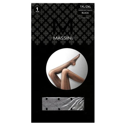 Massini Black Pattern Tights - Size 1XL/2XL (Select Style) - $5 Outlet