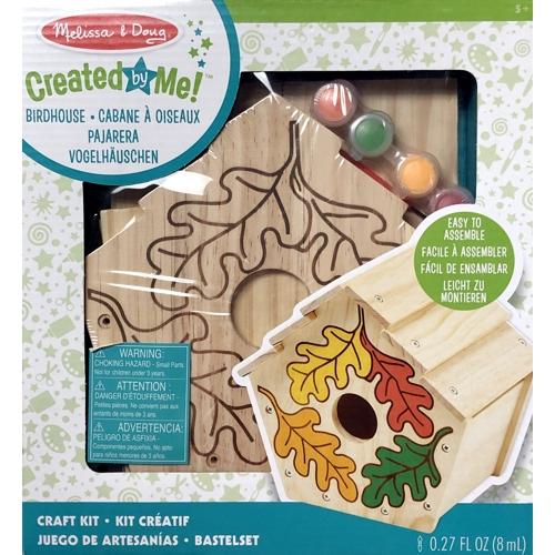 Melissa & Doug Created by Me Wooden Birdhouse Craft Kit (For ages 5+) - $5 Outlet
