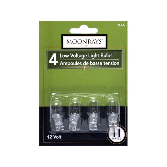 Moonrays 11-Watt Clear T5 Wedge Base 12-Volt Landscape Garden Incandescent Replacement Light Bulbs - 95527 (4 Pack) - DollarFanatic.com