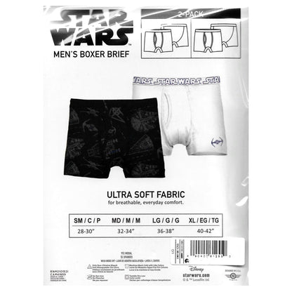 Novelty Men's Tagless Boxer Briefs - Starfighters (2 Pack) Size Large 36-38" - DollarFanatic.com