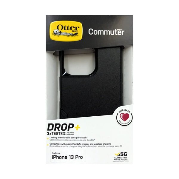 OtterBox iPhone 13 Pro Commuter Series Antimicrobial Protective Phone Case - Black (77-83434) Fits iPhone 13 Pro - DollarFanatic.com