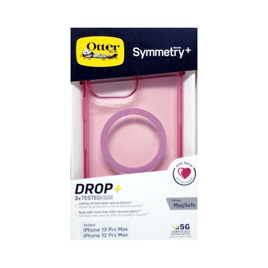 OtterBox iPhone 13 Pro Max Symmetry+ Series Antimicrobial Phone Case with MagSafe - Transparent Pink (77-84798) Also fits iPhone 12 Pro Max - DollarFanatic.com