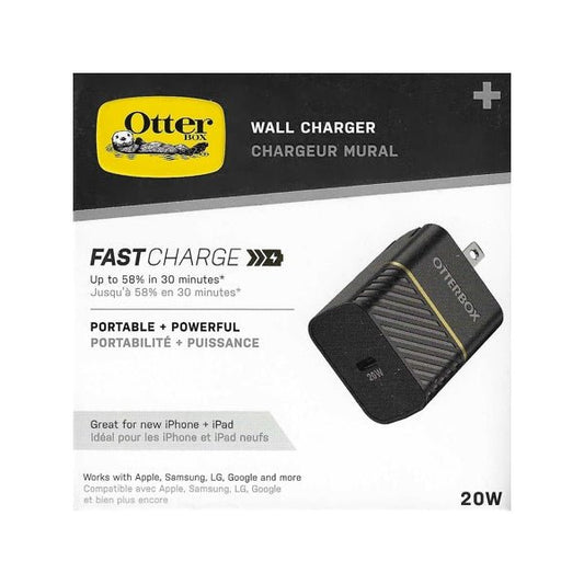 OtterBox Universal USB-C Fast Charge Wall Charger Port - Black (20W) Up to 58% in 30 Minutes - $5 Outlet