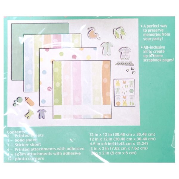 PaperArt Baby Scrapbook Kit - 25 Pieces (19-7514) Acid Free - DollarFanatic.com