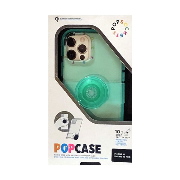 PopSocket iPhone 12/12 Pro PopCase Protective Phone Case with Integrated PopGrip Slide - Spearmint (Fits iPhone 12/12 Pro) - DollarFanatic.com