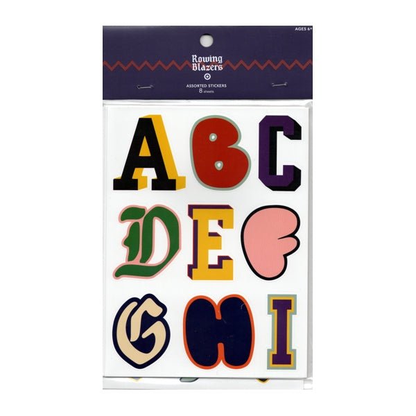 Rowing Blazers Stickers - Letters and Numbers (8 Sheets) - DollarFanatic.com