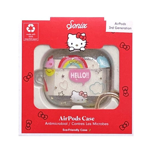 Sanrio Hello Kitty Ear Buds Case for AirPods Charging Case Cover - Clear (Gen 3) Antimicrobial, Eco-friendly - $5 Outlet