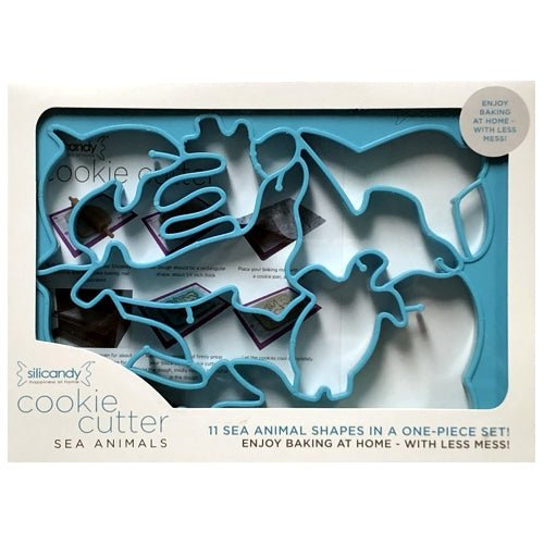 Silicandy Sea Animals Cookie Cutter One-Piece Set (11 Shapes) Sturdy Plastic, BPA Free - DollarFanatic.com