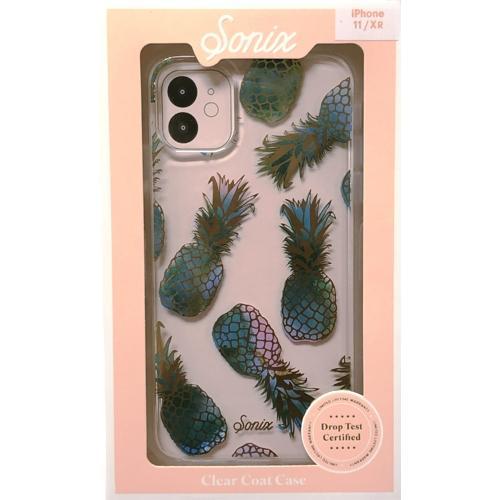 Sonix iPhone 11 Clear Coat Case - Liana Teal Pineapples (Also fits iPhone XR) Drop Test Certified - DollarFanatic.com