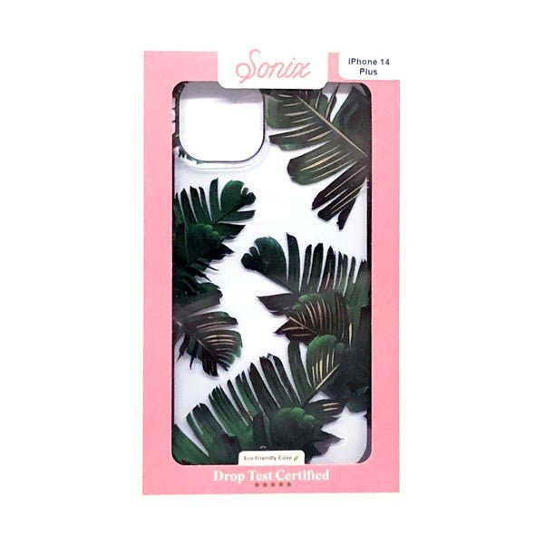 Sonix iPhone 14 Plus Protective Phone Case - Bahama Leaves Clear (MagSafe Compatible) Drop Test Certified - DollarFanatic.com