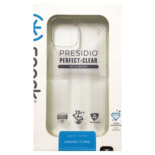 Speck iPhone 11 Pro Presidio with Grips Protective Phone Case (Clear) For iPhone 11 Pro - DollarFanatic.com
