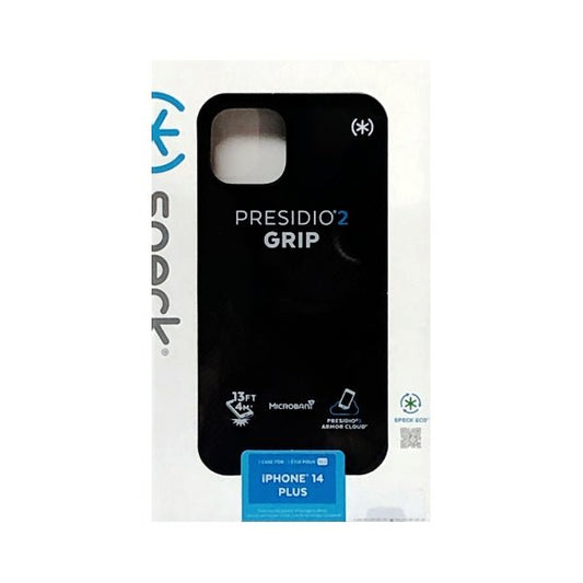 Speck iPhone 14 Plus Presidio with Grip Protective Phone Case (Black) Antimicrobial Protection - DollarFanatic.com