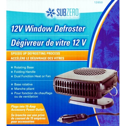 Subzero 12V Window Defroster (Heat or Fan) - $5 Outlet