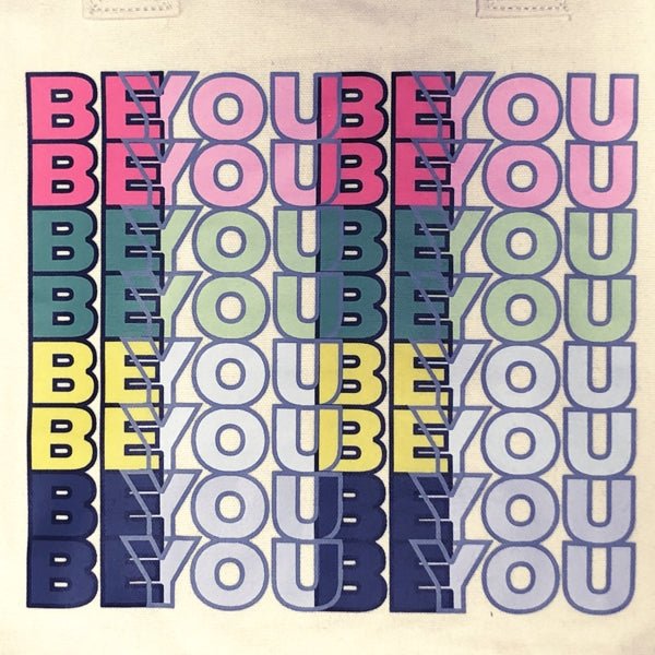 Take Pride Be You Be You Large Canvas Tote Bag (14" x 14" x 3") - DollarFanatic.com