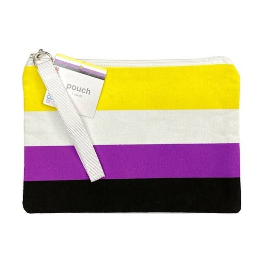 Take Pride Striped Canvas Wristlet Pouch (8.75" x 6") Select Style - $5 Outlet
