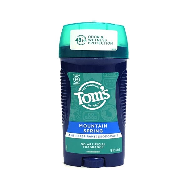 Tom's Antiperspirant Deodorant For Men - Mountain Spring (Net wt. 2.8 oz.) 48 hr. Odor and Wetness Protection - DollarFanatic.com