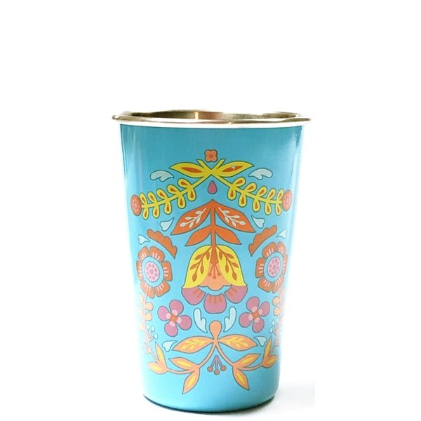 True Blush Stainless Steel Tumbler - Frida Floral (12 oz.) Select Color - DollarFanatic.com