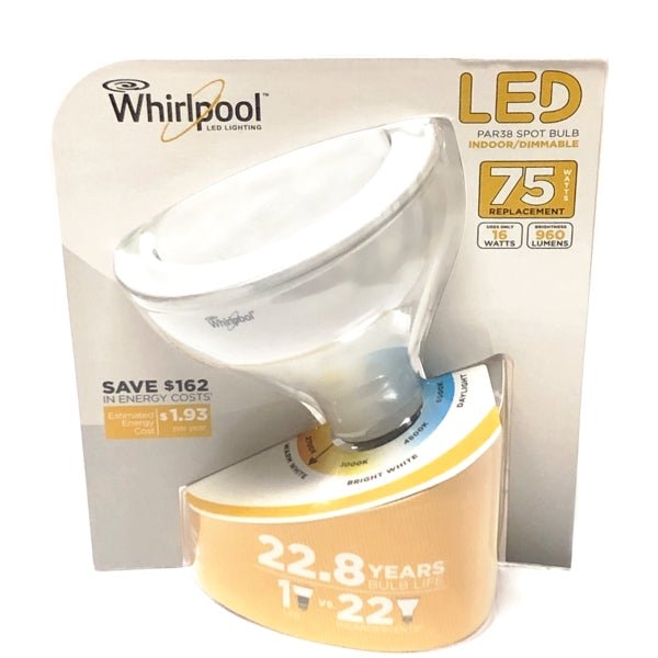 Whirlpool 16W LED PAR38 Dimmable Spot Light Bulb - Warm White (1 Count) 75W Equiv. - DollarFanatic.com