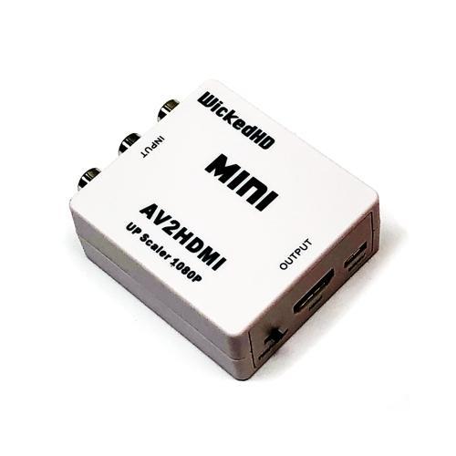 WickedHD Mini AV to HDMI Converter for TV, PC, DVD player, etc. (White) - DollarFanatic.com