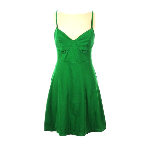 Wild Fable Women's Ribbed Texture Skater Mini Dress - Green (Size Small) - DollarFanatic.com