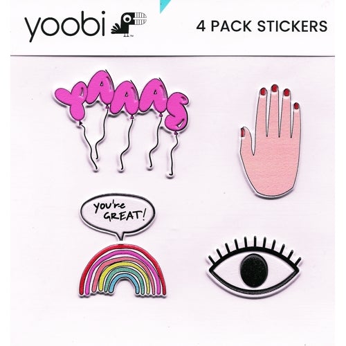 Yoobi Emoji Fun 3-D Puffy Stickers (4 Pack) - DollarFanatic.com